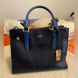 Two tone python Coach tote